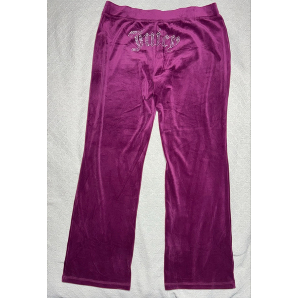 NWT Bling Juicy Couture Violet Sunset Purple Velour Tracksuit Size Large Glam - Picture 7 of 12